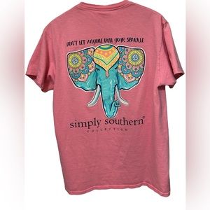 Simply Southern, Elephant T-Shirt, Womens Medium, Short Sleeve, 100% Cotton